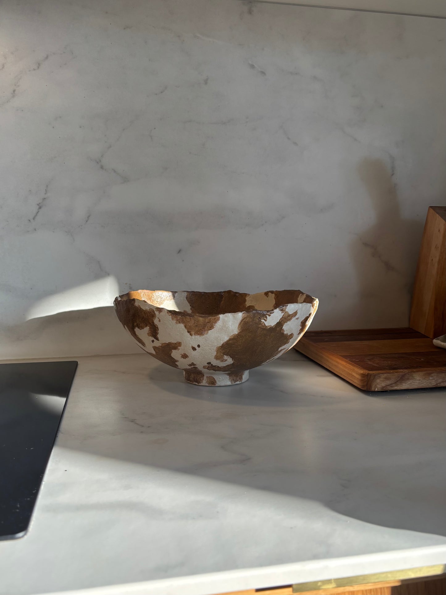 Ceramiczna Okrągła Misa na Sałaty XL Modern Farmhouse Cow