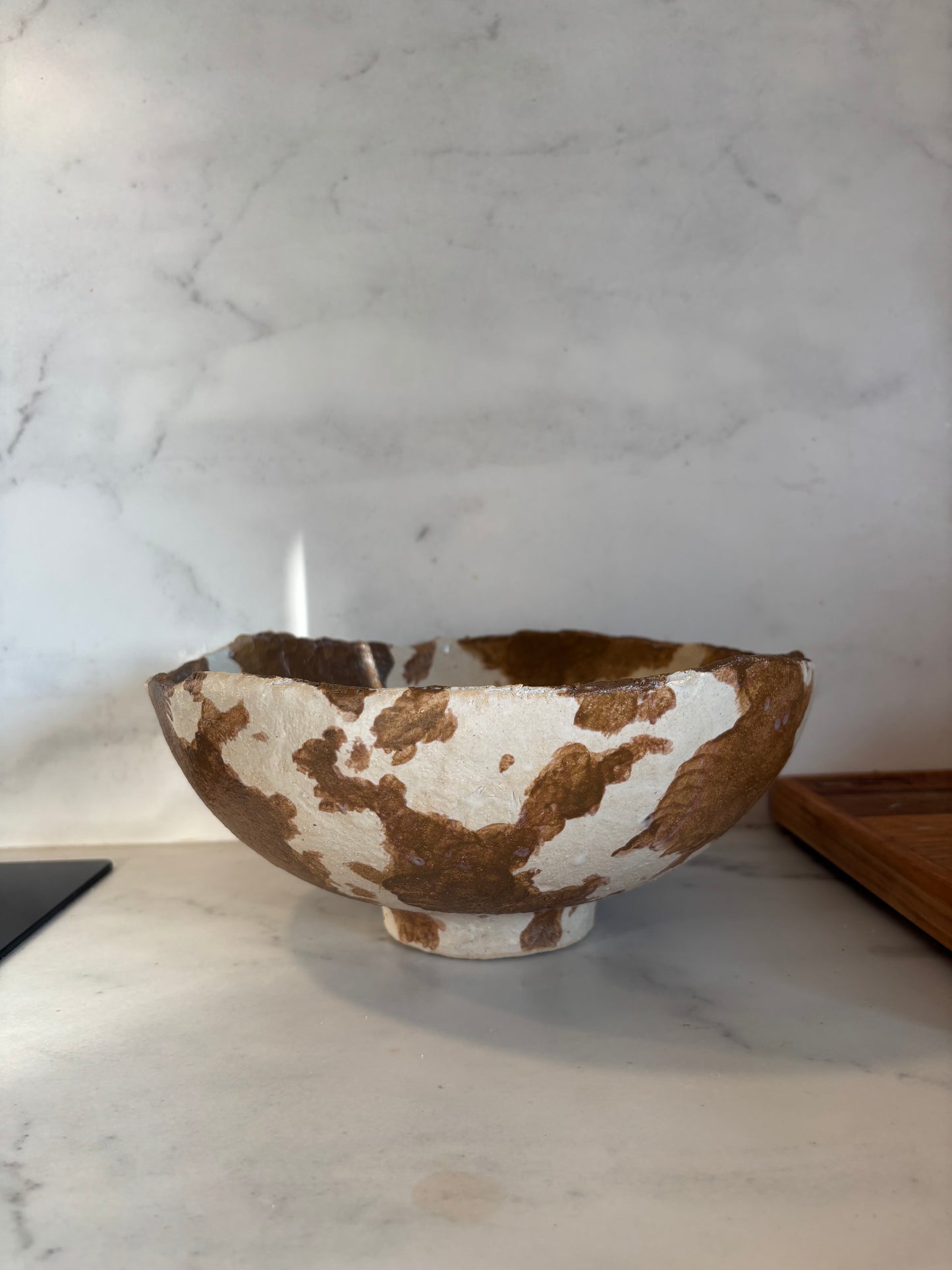 Ceramiczna Okrągła Misa na Sałaty XL Modern Farmhouse Cow