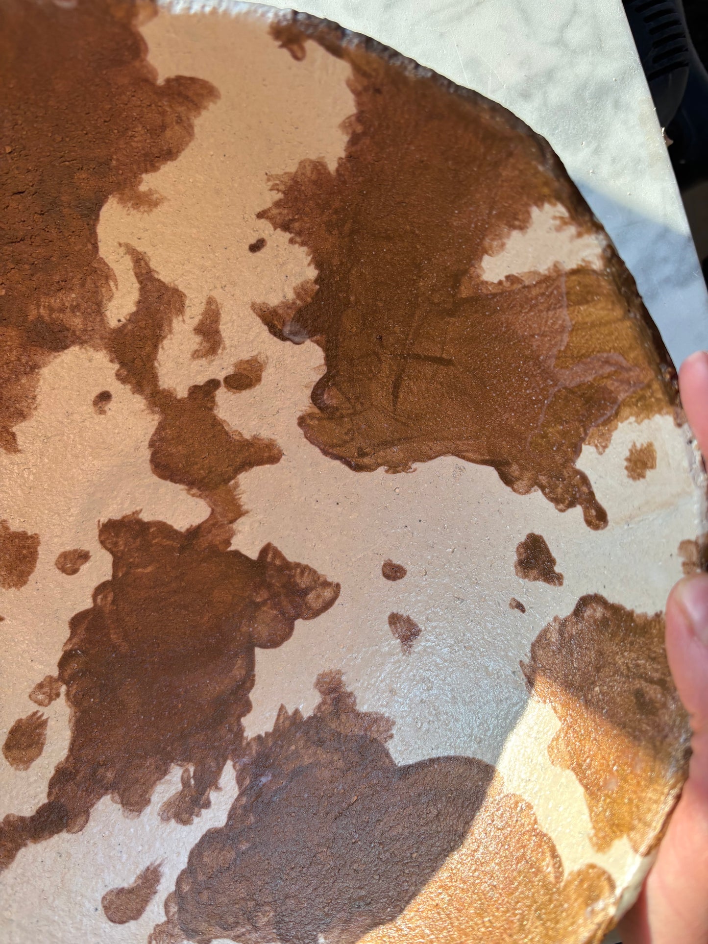 Ceramiczna Okrągła Misa na Sałaty XL Modern Farmhouse Cow