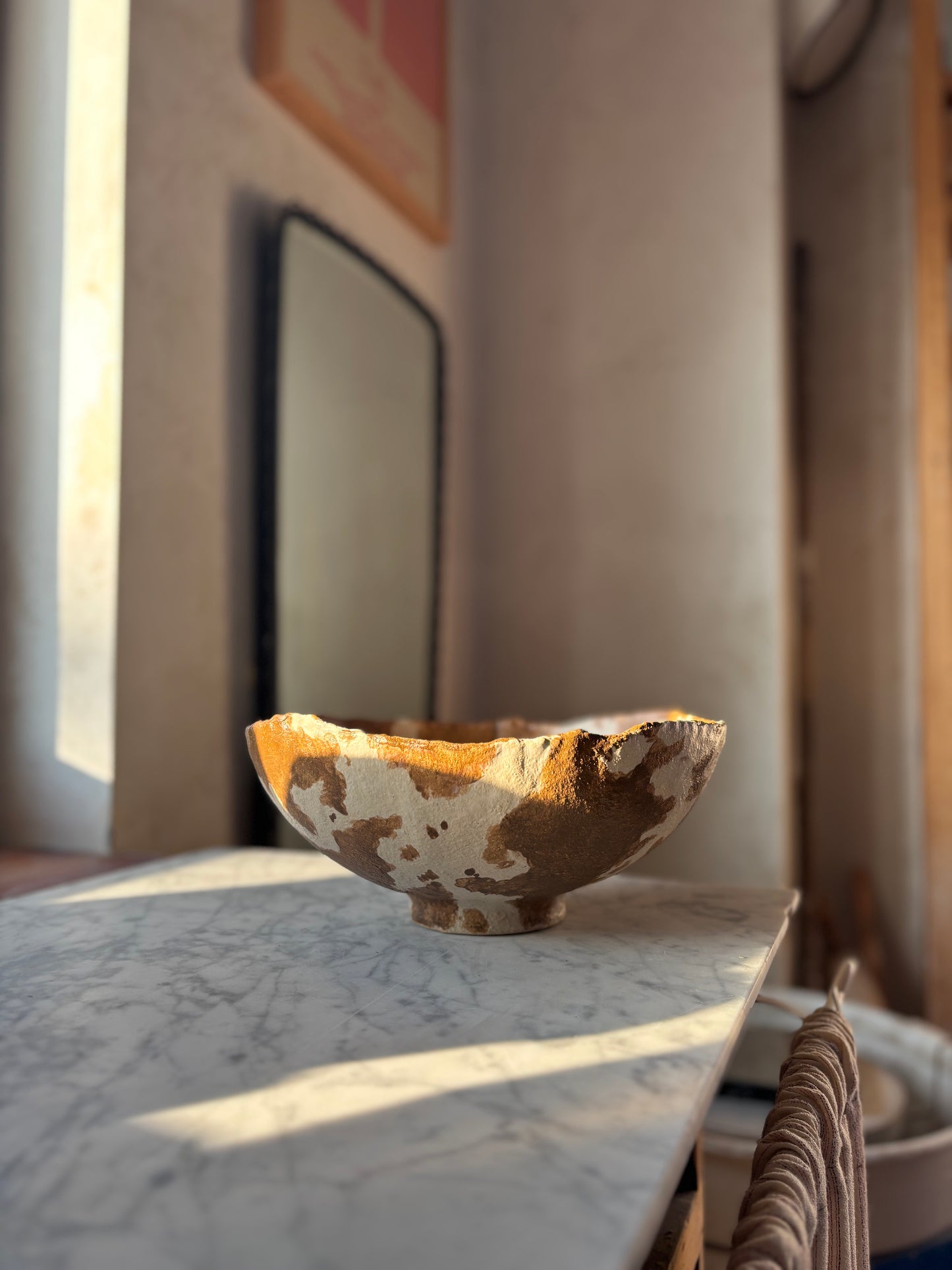 Ceramiczna Okrągła Misa na Sałaty XL Modern Farmhouse Cow