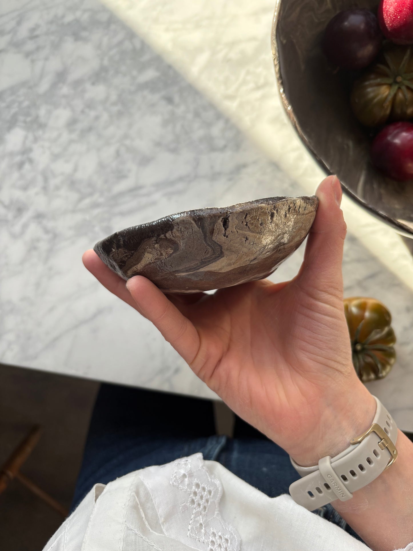 Ceramiczna Okrągła Misa na Sałaty XL Marble Effect