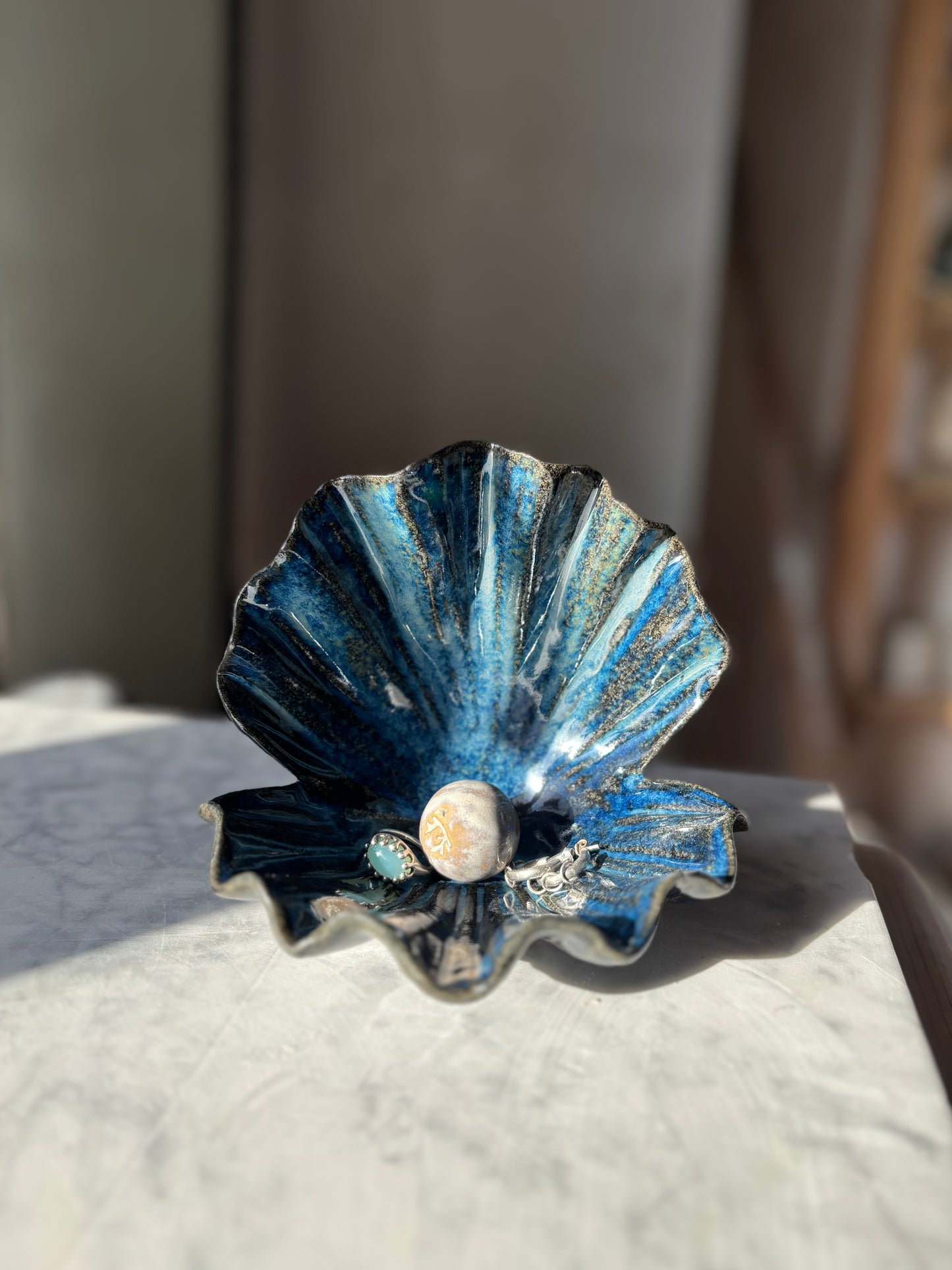 Muszla Skarbiec na Biżuterię Midnight Ocean