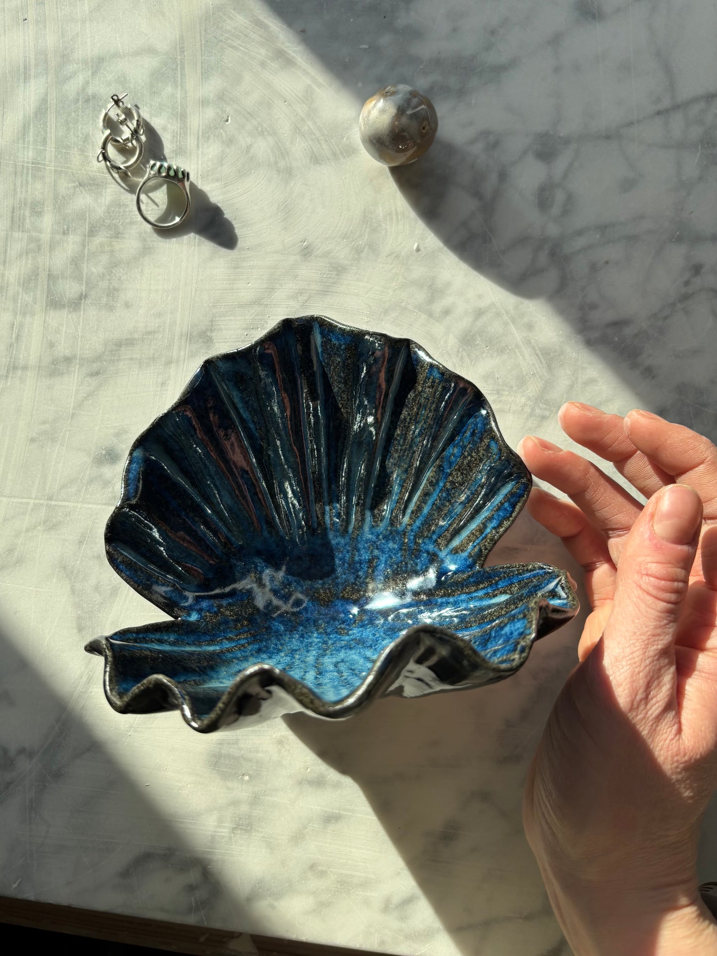 Muszla Skarbiec na Biżuterię Midnight Ocean