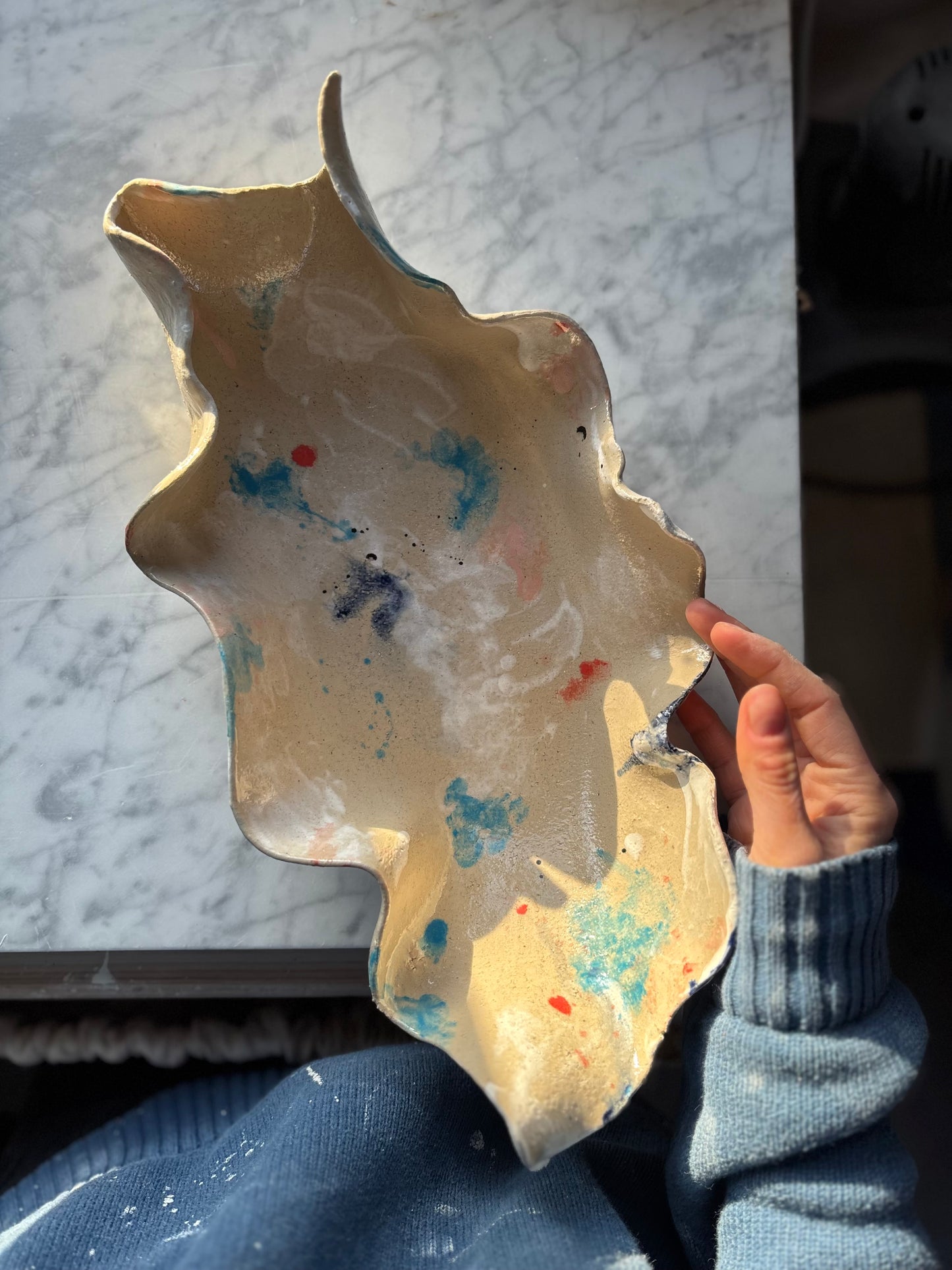 Ceramiczna Patera Ostryga XXL Paint on Ceramics Like on Canvas