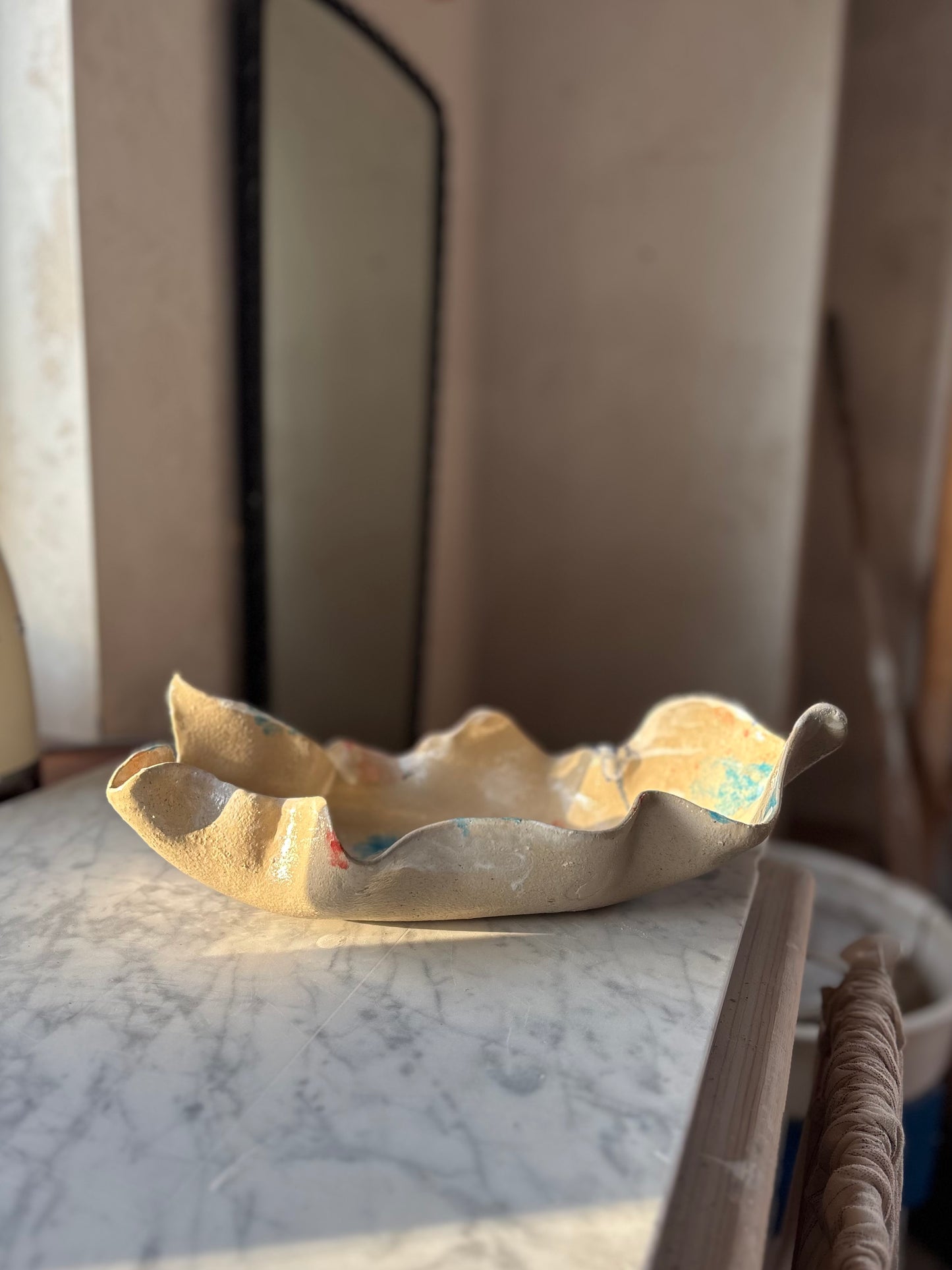 Ceramiczna Patera Ostryga XXL Paint on Ceramics Like on Canvas