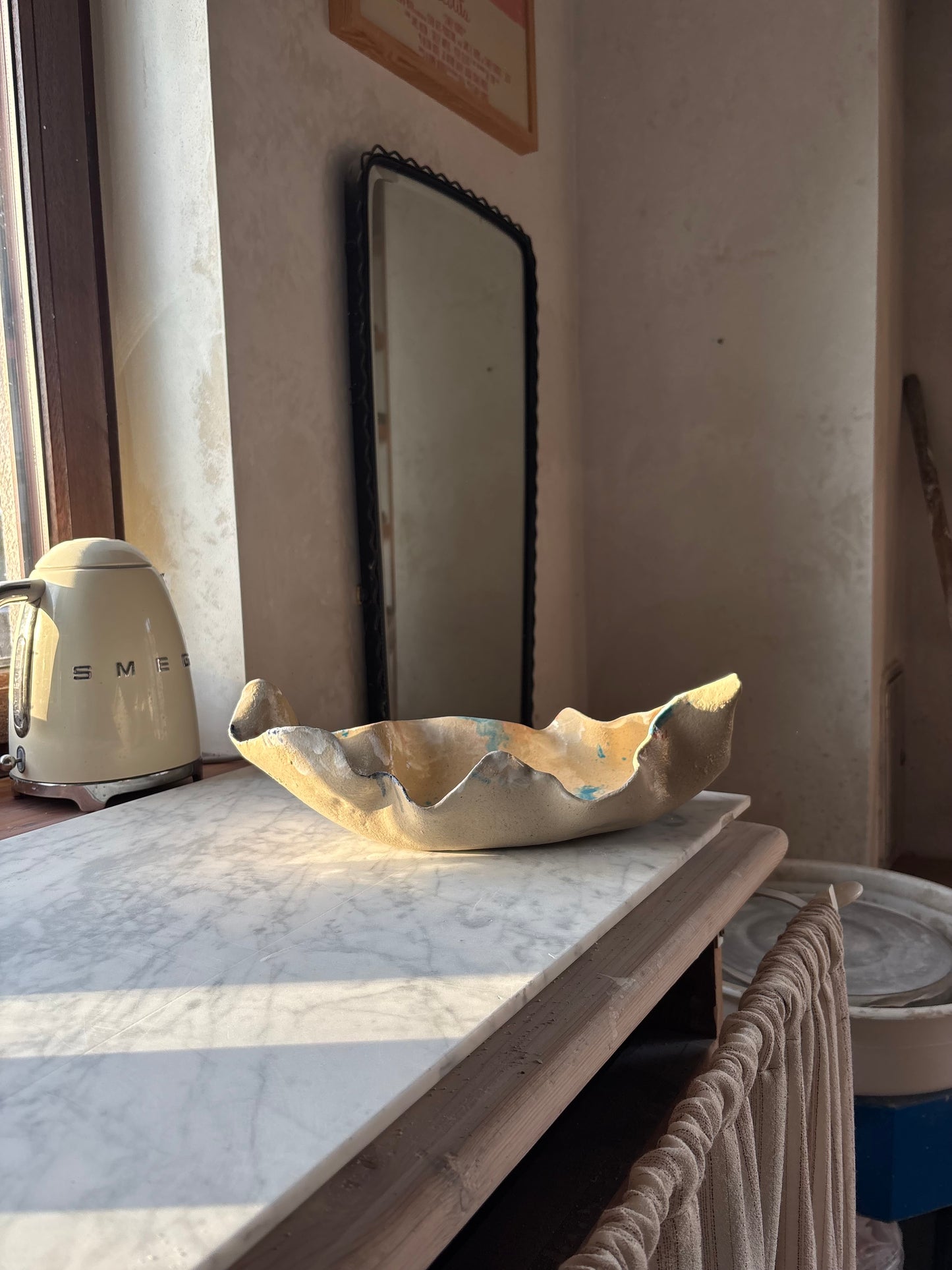 Ceramiczna Patera Ostryga XXL Paint on Ceramics Like on Canvas