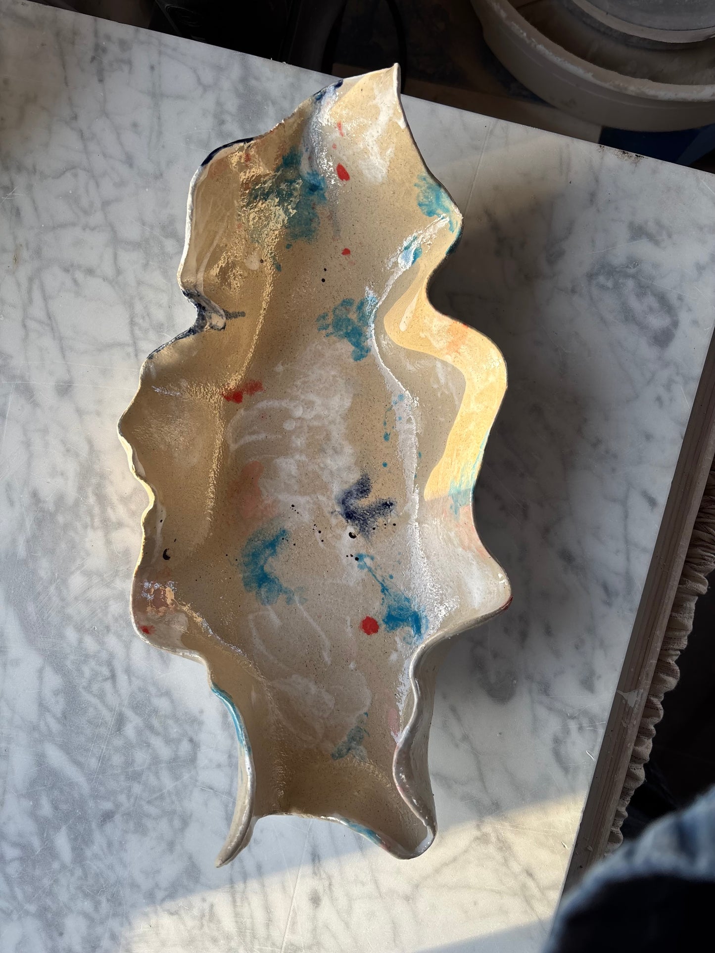 Ceramiczna Patera Ostryga XXL Paint on Ceramics Like on Canvas