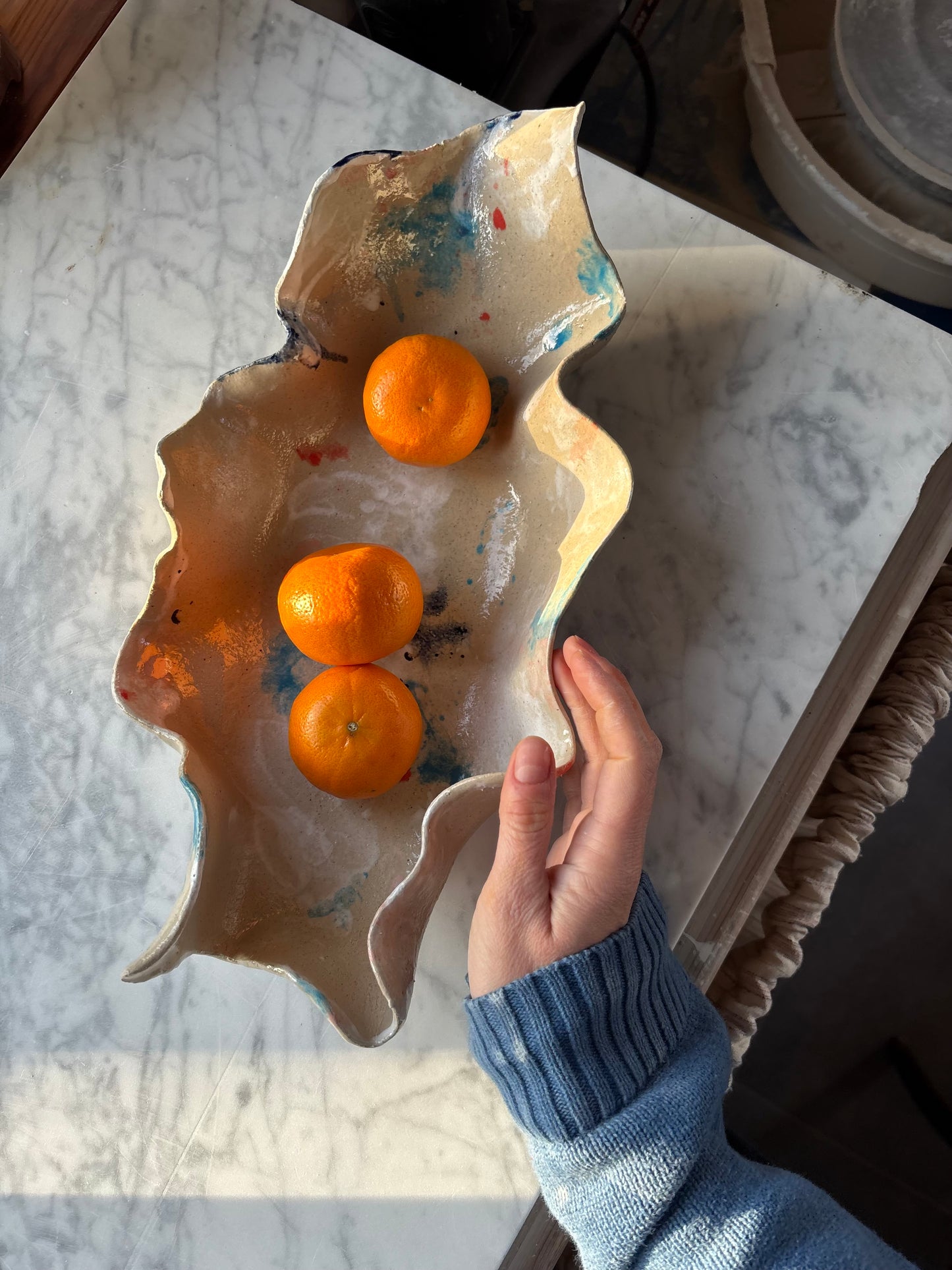 Ceramiczna Patera Ostryga XXL Paint on Ceramics Like on Canvas