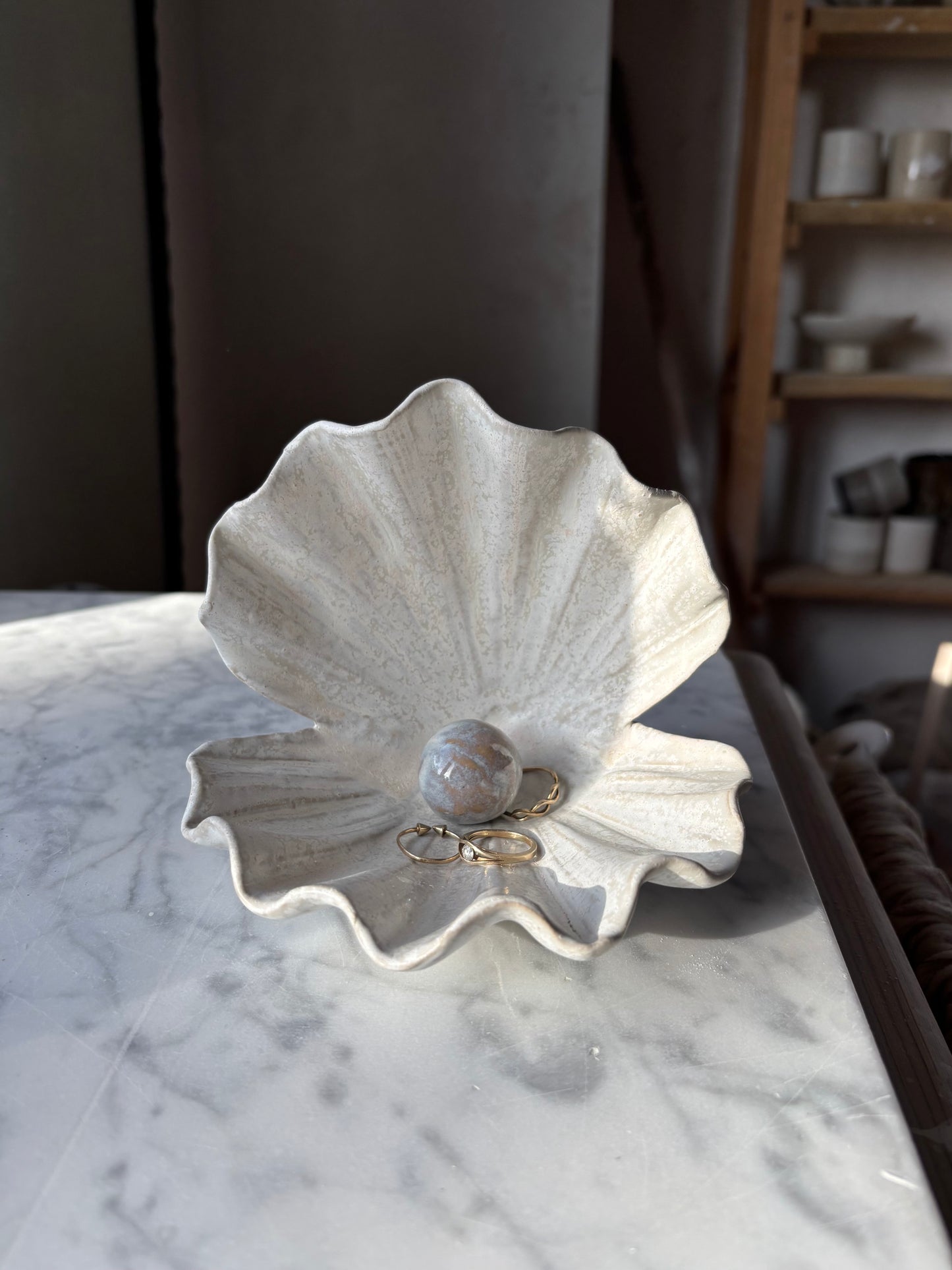 Muszla Skarbiec na Biżuterię Milky Romantic