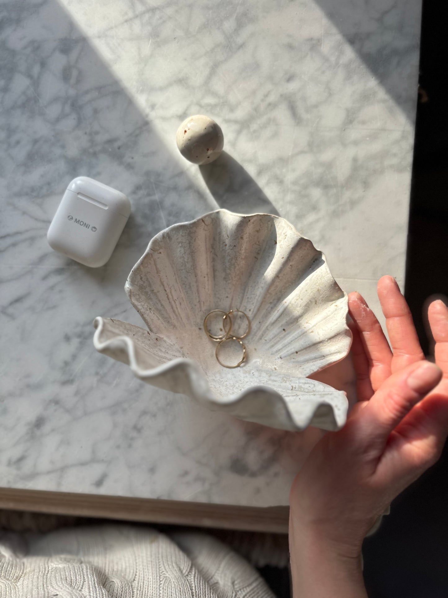 Muszla Skarbiec na Biżuterię Freckled Milky Romantic