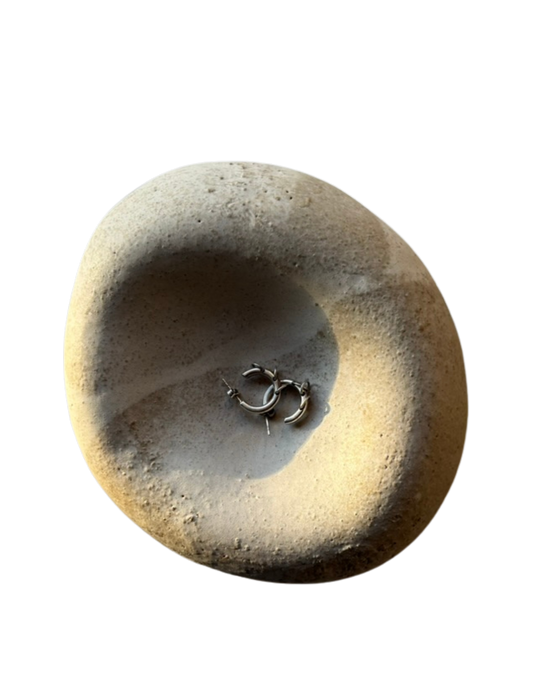 Ceramiczny Kamień na Biżuterię Pebble Rustic White